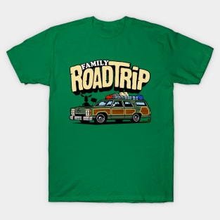 Funny Family Road Trip in the Vintage Truckster Queen Station Wagon T-Shirt